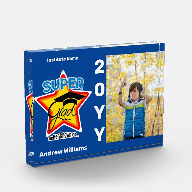 Bloque Para Fotos Super Grad moderno - Personalizar texto, foto, col (Izquierda)