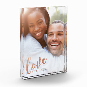 Bloque Para Fotos Superposición de escritura caligráfica de amor de 