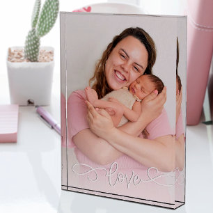 Bloque Para Fotos Superposición de escritura personalizada del amor