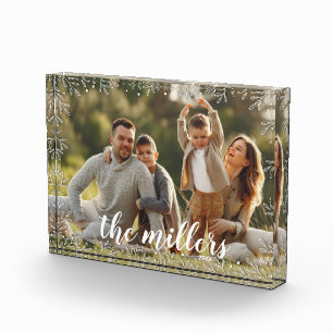 Bloque Para Fotos Superposición del guión de nombre de familia