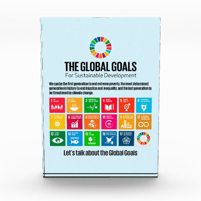 Bloque Para Fotos Sustainability Goals Motivational Inspiring Gifts (Anverso)