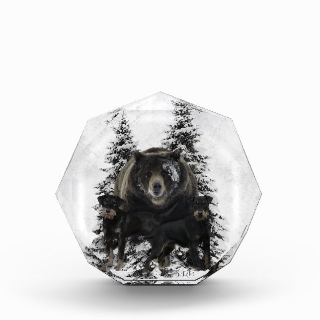 Bloque Para Fotos Tapiz de Jagdterrier Poster Triptilch de impresión (Anverso)