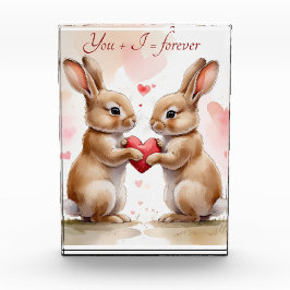 Bloque Para Fotos Tarjeta Bunny romántica de alta fidelidad