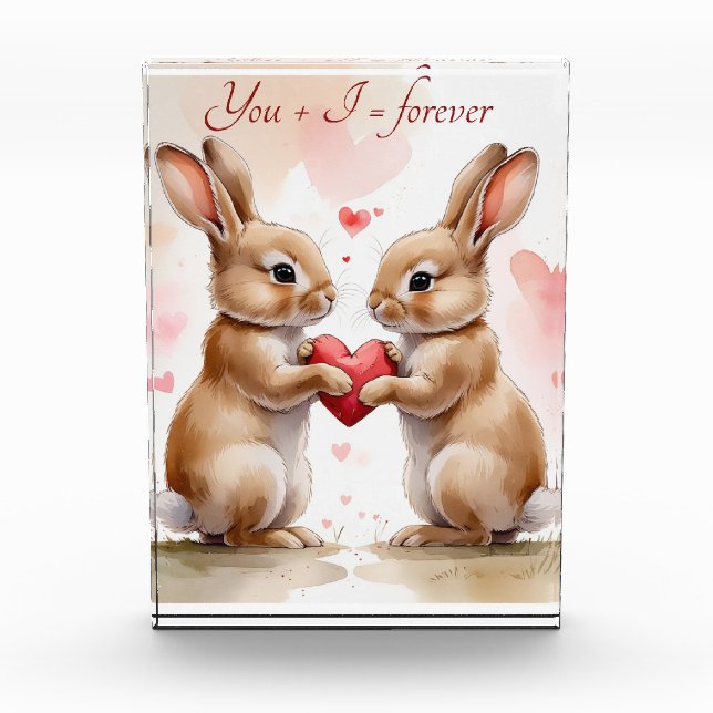 Bloque Para Fotos Tarjeta Bunny romántica de alta fidelidad (Anverso)