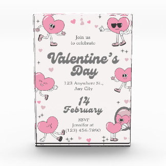 Bloque Para Fotos Tarjeta de Cumpleaños de San Valentín Personalizab