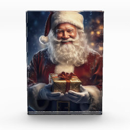 Bloque Para Fotos Tarjeta de Navidad de Papá Noel