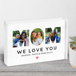 Bloque Para Fotos Te Ama Mamá Collage Personalizado