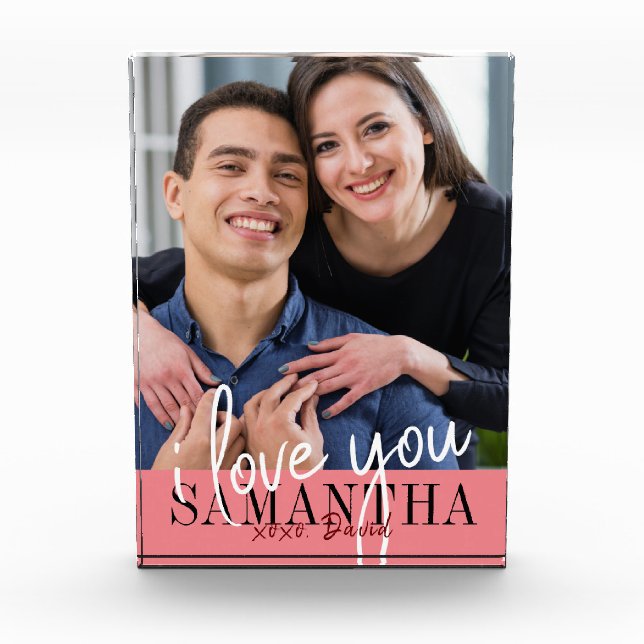 Bloque Para Fotos Te amo El día de San Valentín. (Anverso)