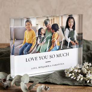 Bloque Para Fotos Te Amo Mimi Collage de Nietos Regalo Personalizado