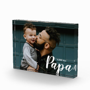 Bloque Para Fotos Te amo, papá, Personalizado.