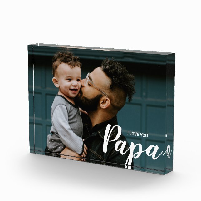 Bloque Para Fotos Te amo, papá, Personalizado. (Derecha)