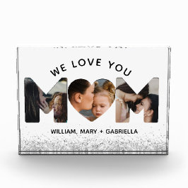 Bloque Para Fotos Te Queremos Mamá Personalizado 3 Collage de fotos,