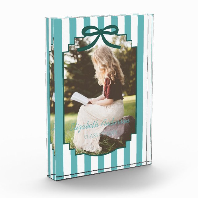 Bloque Para Fotos Teal Green Graduation (Izquierda)