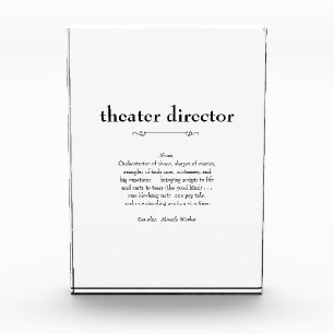 Bloque Para Fotos Teatro Director Definición Gracias Regalo