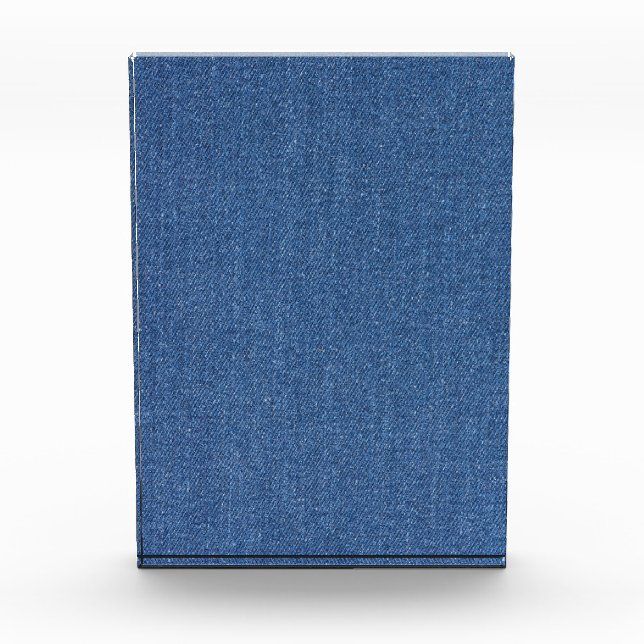 Bloque Para Fotos Tejido textil original azul moda jean denim (Anverso)