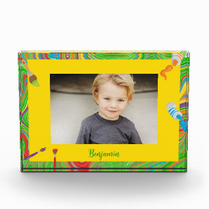 Bloque Para Fotos Tema de Pincel Pintado Personalizado Colorido