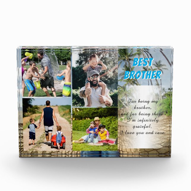 Bloque Para Fotos Texto de poema de mejor hermano Personalizado (Anverso)