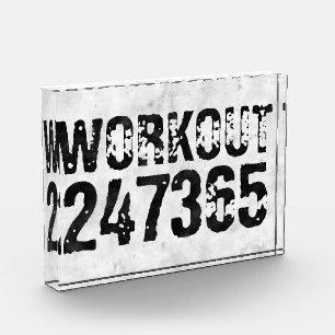 Bloque Para Fotos Texto escrito y raspado Workout 247365 rústico
