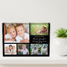 Bloque Para Fotos Tía te queremos Collage de guiones blancos