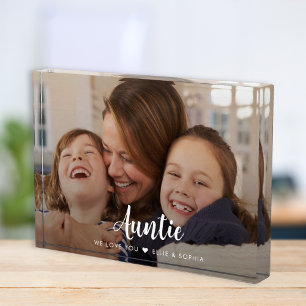 Bloque Para Fotos Tía, te queremos, guión moderno
