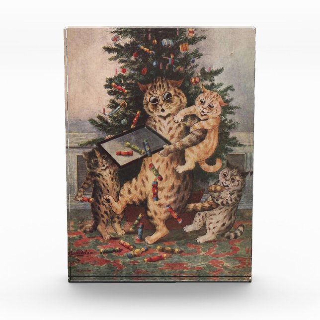 Bloque Para Fotos Tiempo de Navidades Louis Wain en Catland (Anverso)