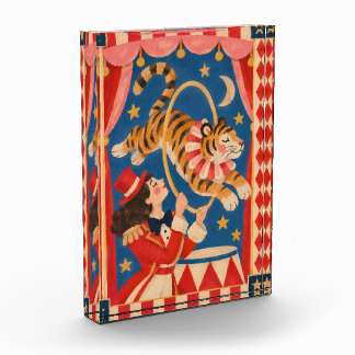 Bloque Para Fotos Tigre de circo vintage y divertido Funhaus de doma