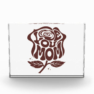 Bloque Para Fotos Tipografía de Rosa Ama a Mamá
