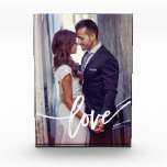 Bloque Para Fotos Tipografía moderna simple del amor el | con la<br><div class="desc">Este bloque personalizado de la foto ofrece su propia foto,  con la palabra "amor" como capa a través de la parte inferior en tipografía blanca moderna.</div>