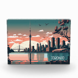 Bloque Para Fotos Toronto Ontario Panorama Vista Ciudad