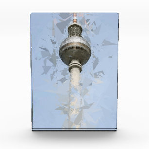 Bloque Para Fotos Torre de TV de Berlín Arte de Viaje Abstracto Alem