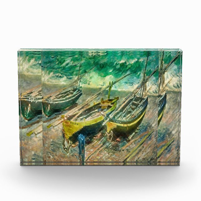 Bloque Para Fotos Tres barcos. Claude Monet. (Anverso)