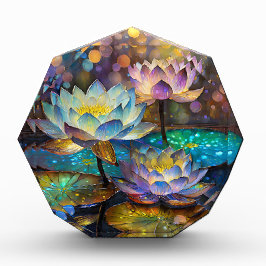 Bloque Para Fotos Trío de flores de loto brillantes