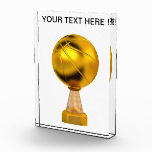 Bloque Para Fotos Trofeo de Oro de Baloncesto