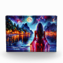 Bloque Para Fotos Tropical moonlit fantasy woman in paradise