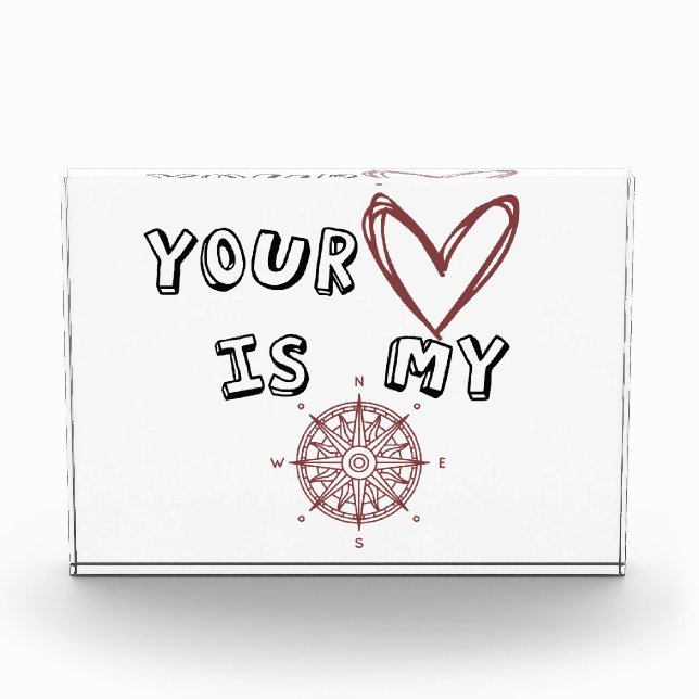 Bloque Para Fotos Tu corazón es mi brújula (Anverso)