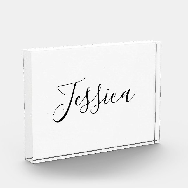 Bloque Para Fotos Tu nombre | Guión elegante (Izquierda)