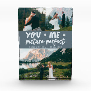 Bloque Para Fotos Tú y Yo Imagen Perfecta Recién Casados Azul Pizarr