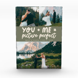 Bloque Para Fotos Tú y Yo Imagen Perfecta Recién Casados Verde Sage