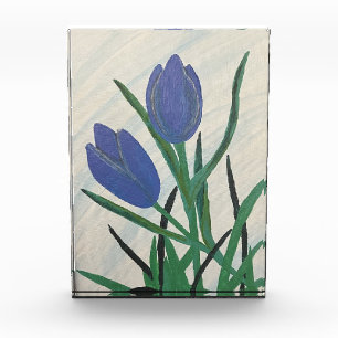 Bloque Para Fotos Tulipanes azules