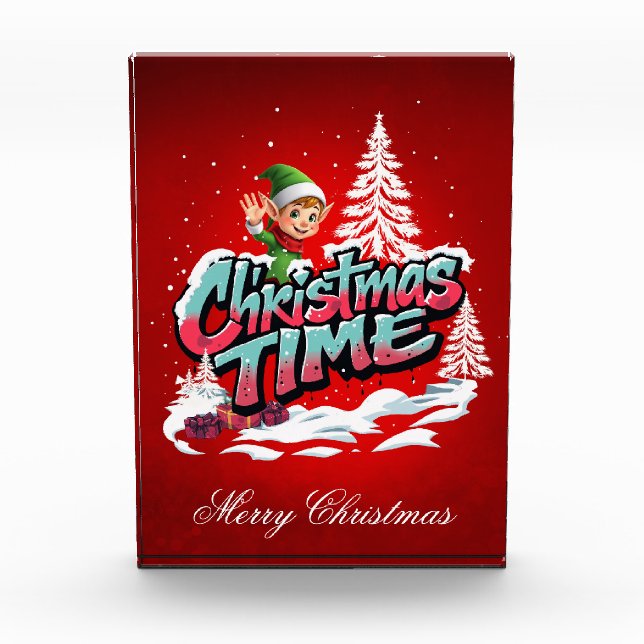 Bloque Para Fotos Un elfo personalizado alegre (Anverso)