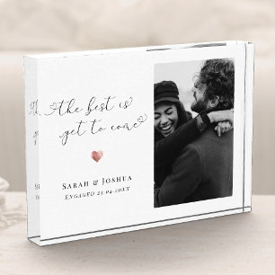 Bloque Para Fotos Un regalo de pareja recién involucrado Keepsake En