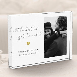 Bloque Para Fotos Un regalo de pareja recién involucrado Keepsake En