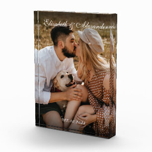 Bloque Para Fotos Un regalo de pareja recién involucrado Keepsake En