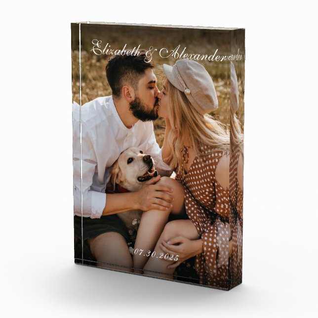 Bloque Para Fotos Un regalo de pareja recién involucrado Keepsake En (Derecha)