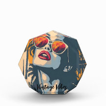 Una mujer al estilo retro