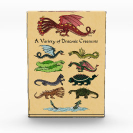 Bloque Para Fotos Una variedad de criaturas draconicas