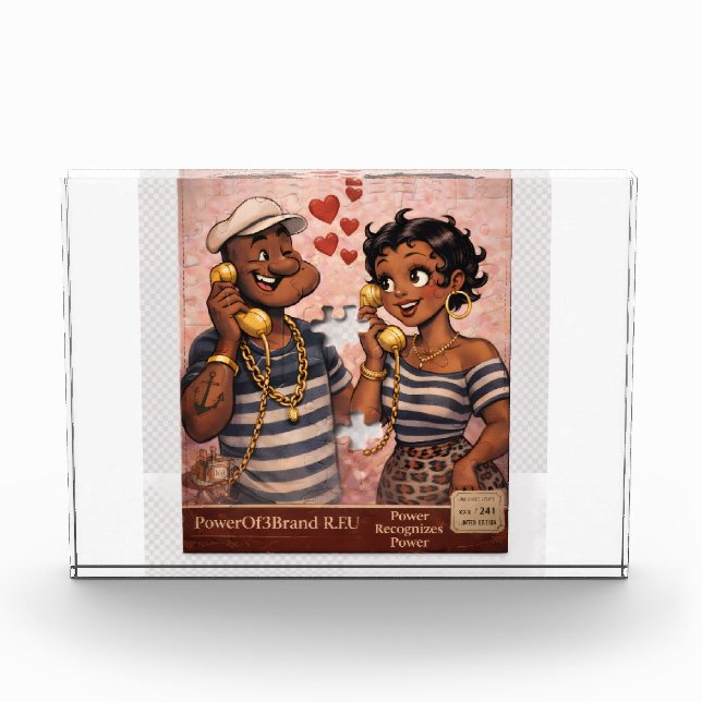Bloque Para Fotos Urban Royalty Love – Afrocentric Power Couple Art (Anverso)
