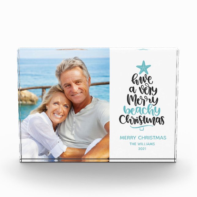 Bloque Para Fotos Vacaciones de Navidades de playa (Anverso)