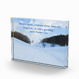 Bloque Para Fotos Valle de la Nieve en inglés - Personalizado