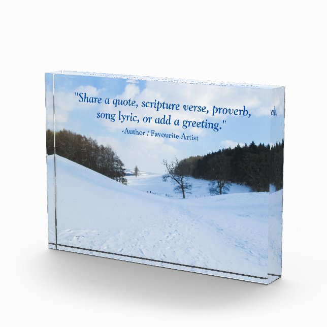 Bloque Para Fotos Valle de la Nieve en inglés - Personalizado (Derecha)